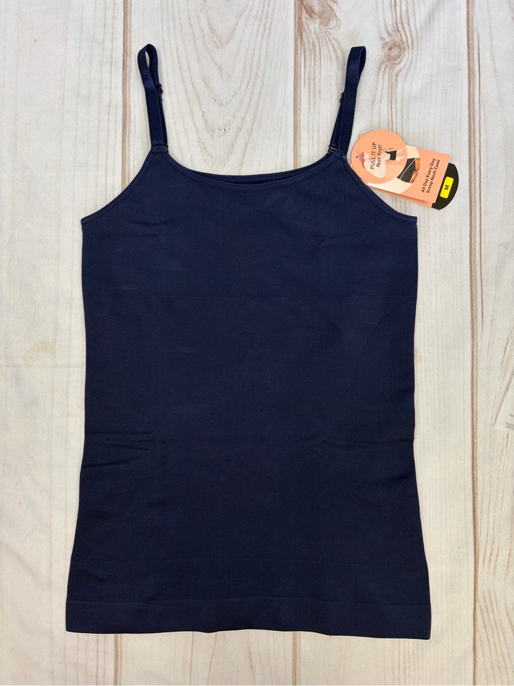 NWT Shapermint All Day Every Day Scoop Neck Cami Navy Sz M - Picture 7 of 16